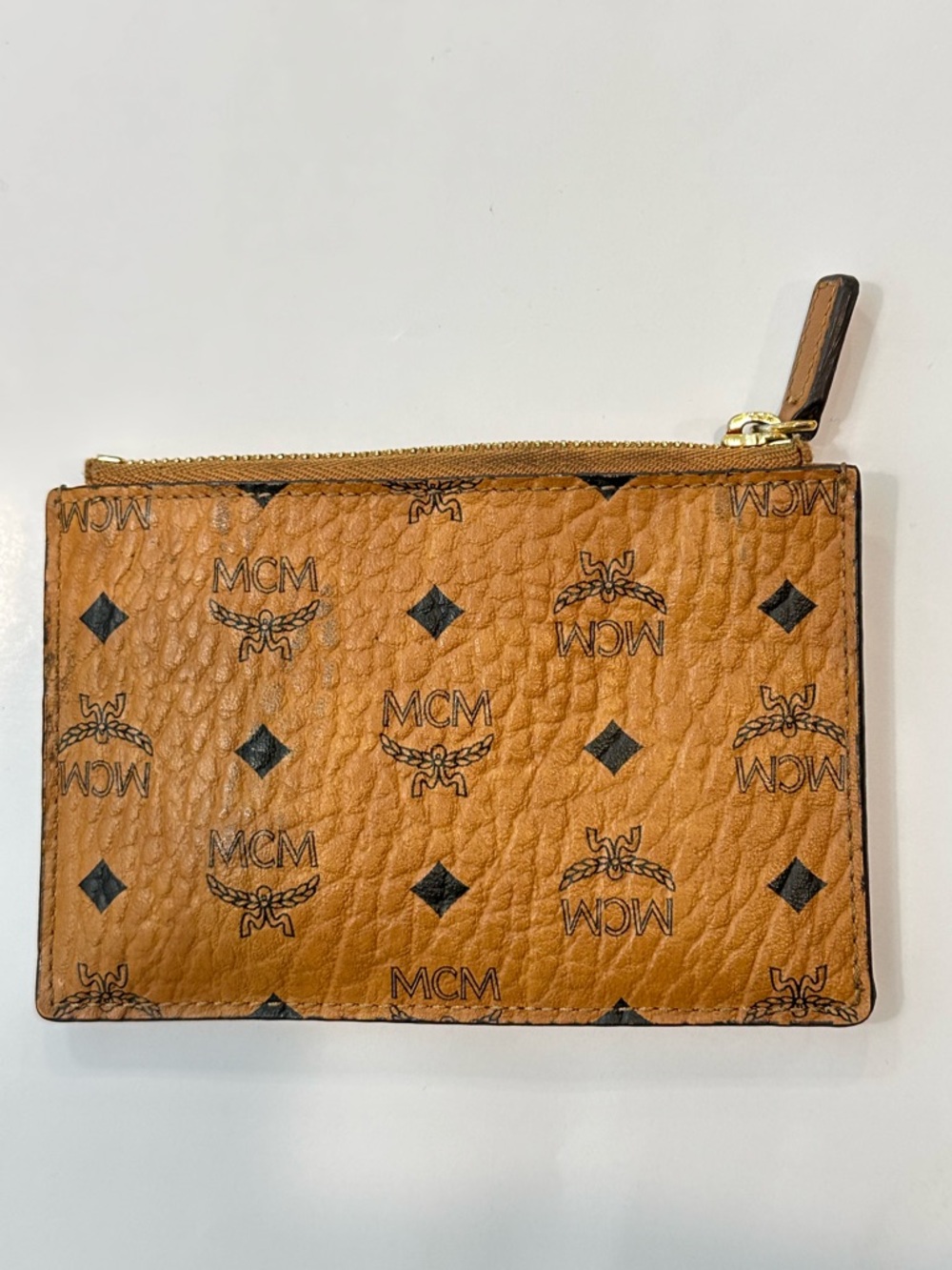 MCM COGNAC VISETOS ORIGINAL KEY CHAIN COIN POUCH